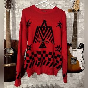 Vintage 90s Canyon river blues tribal sweater